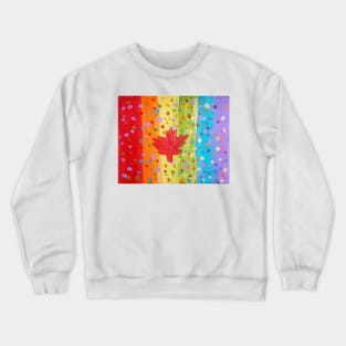 Canadian Flag by 9yr old girl Crewneck Sweatshirt